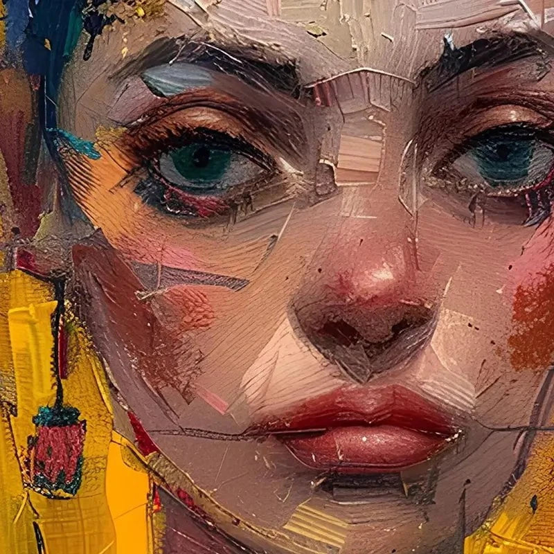 Girl With Colourful Hair Framed Art Print Girl With Colourful Hair Framed Art Print wall art product Elena Avanesova