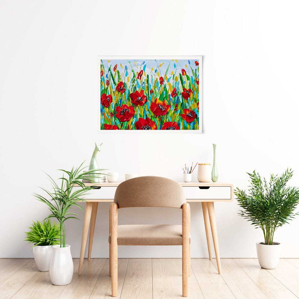 Glorious Poppies Art Print wall art product / Shutterstock