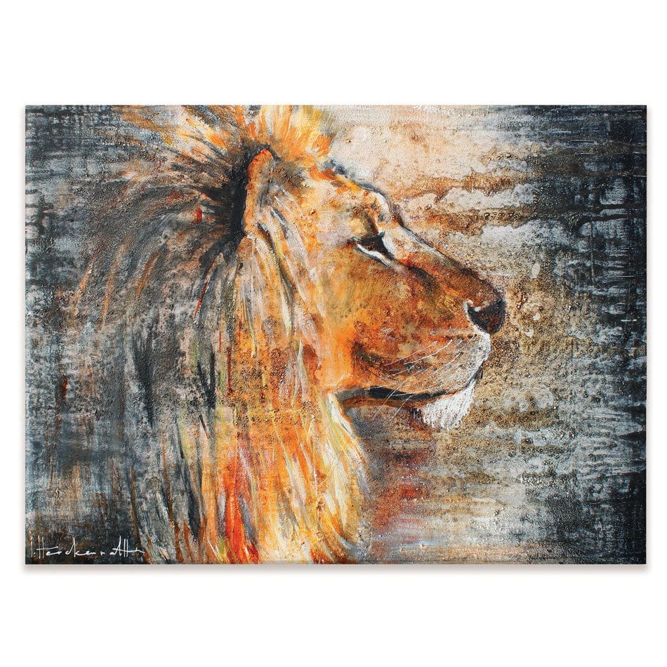 Glowing Lion Canvas Print wall art product Ingeborg Herckenrath