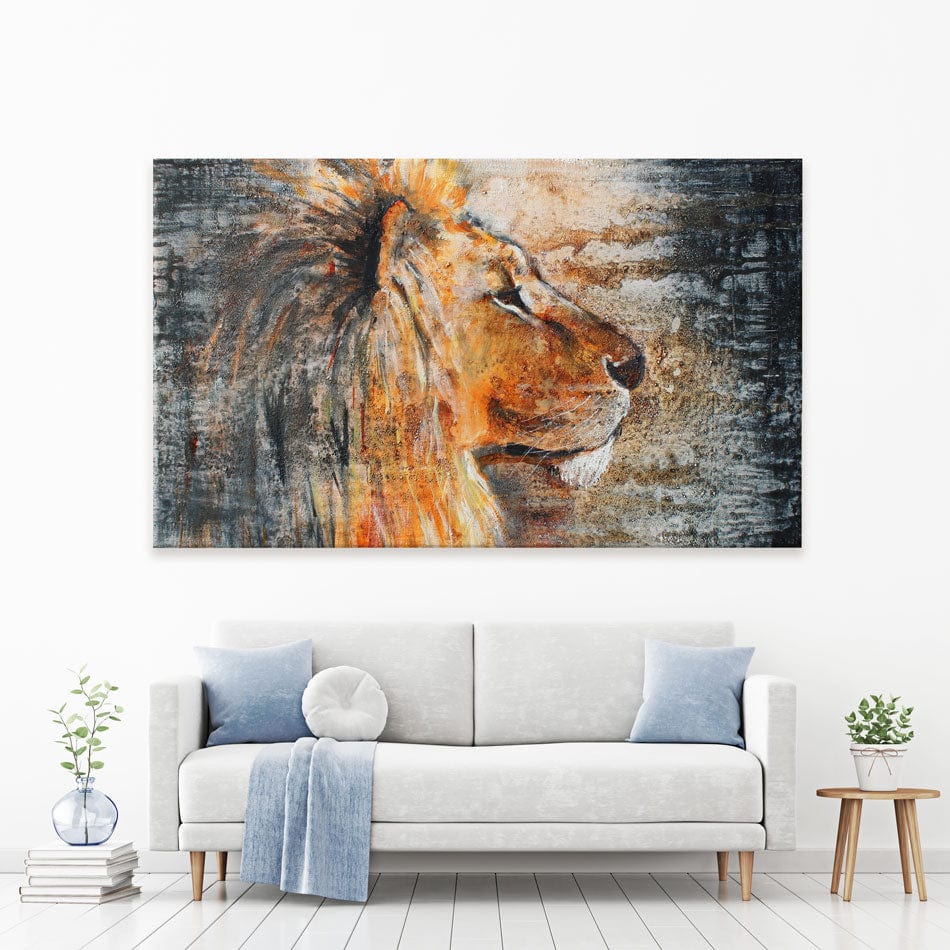 Glowing Lion Canvas Print wall art product Ingeborg Herckenrath