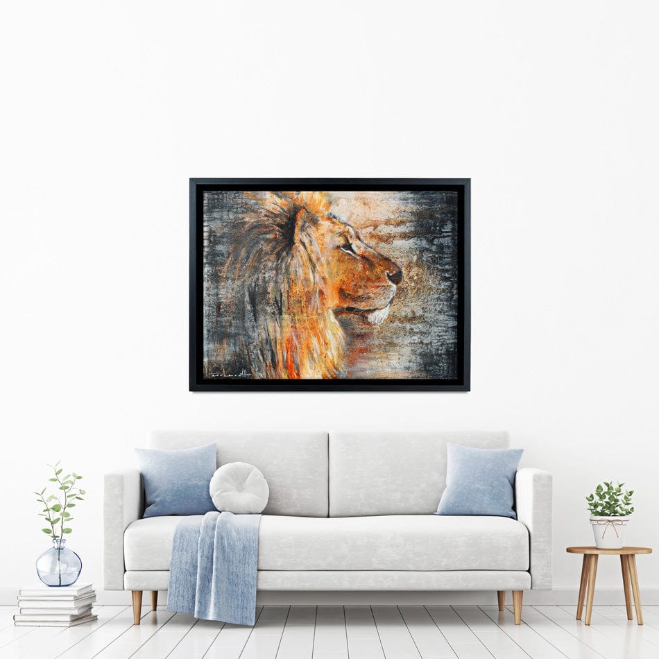 Glowing Lion Canvas Print wall art product Studio Paint-Ing