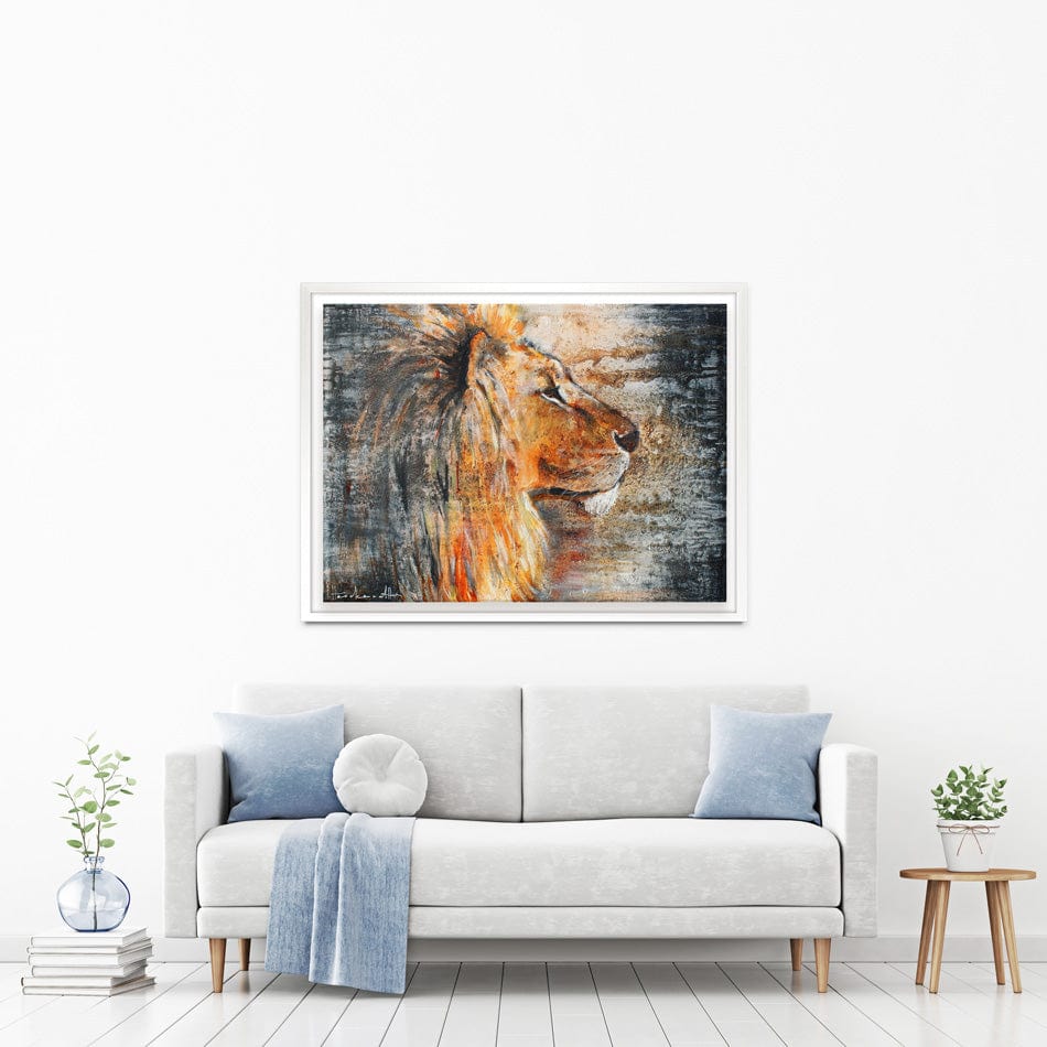 Glowing Lion Canvas Print wall art product Studio Paint-Ing