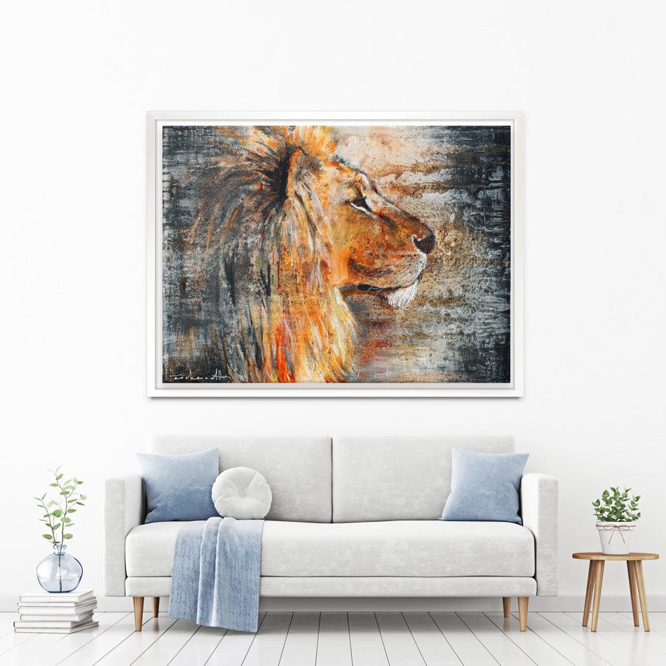 Glowing Lion Canvas Print wall art product Studio Paint-Ing