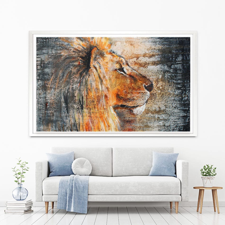 Glowing Lion Canvas Print wall art product Studio Paint-Ing