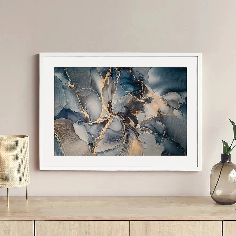 Glowing Marble Framed Art Print Glowing Marble Framed Art Print | Glowing Marble Artwork | Marble Art wall art product coldsun777 / Shutterstock