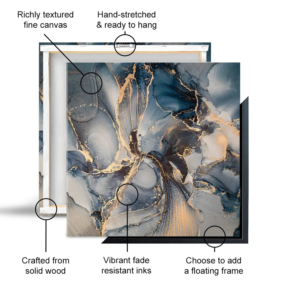 Glowing Marble Square Canvas Print Glowing Marble Square Canvas Print wall art product coldsun777 / Shutterstock