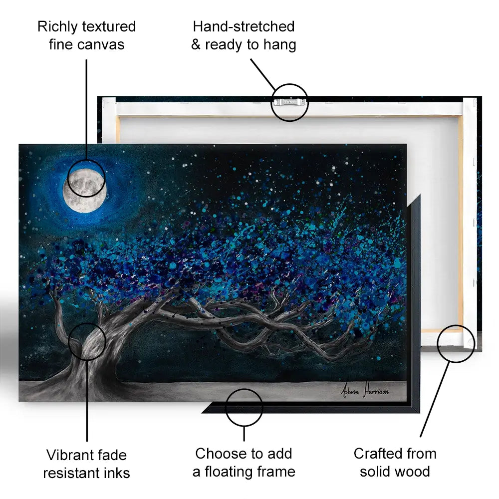 Glowing Midnight Tree Canvas Print Glowing Midnight Tree Canvas Print wall art product Ashvin Harrison