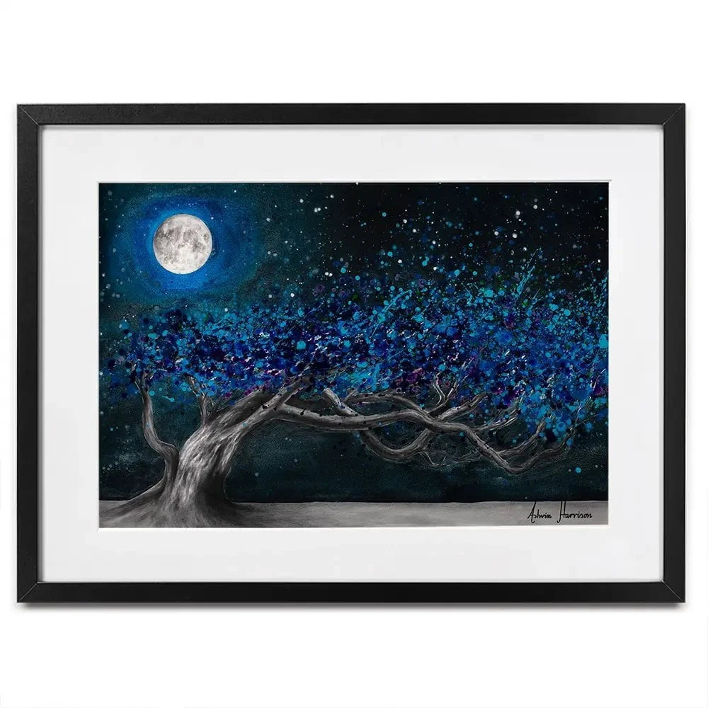 Glowing Midnight Tree Framed Art Print Glowing Midnight Tree Framed Art Print wall art product Ashvin Harrison
