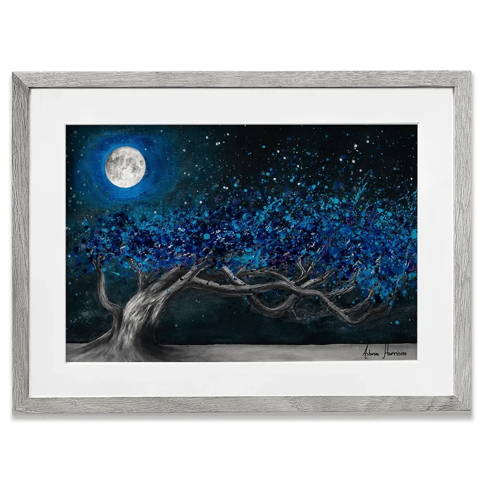 Glowing Midnight Tree Framed Art Print Glowing Midnight Tree Framed Art Print wall art product Ashvin Harrison