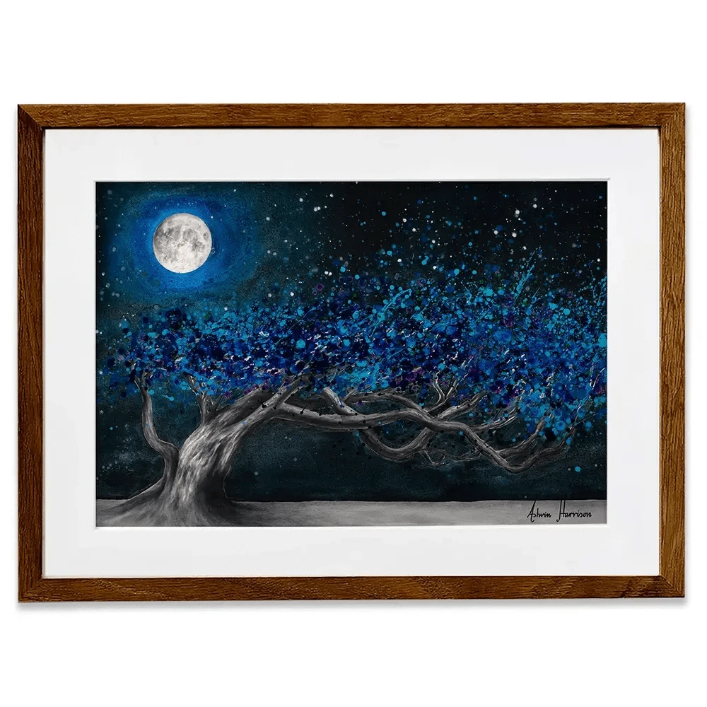 Glowing Midnight Tree Framed Art Print Glowing Midnight Tree Framed Art Print wall art product Ashvin Harrison