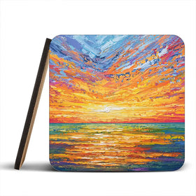 Glowing Sun Coaster Set Glowing Sun Coaster Set wall art product Olga Tkachyk