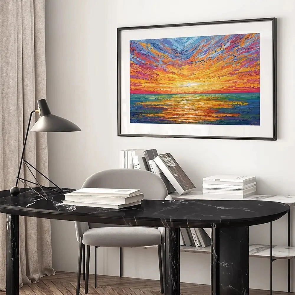 Glowing Sun Framed Art Print Glowing Sun Framed Art Print wall art product Olga Tkachyk