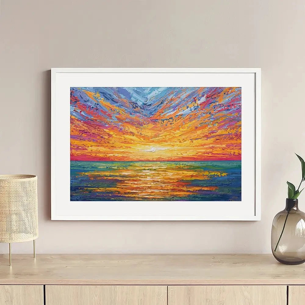 Glowing Sun Framed Art Print Glowing Sun Framed Art Print wall art product Olga Tkachyk
