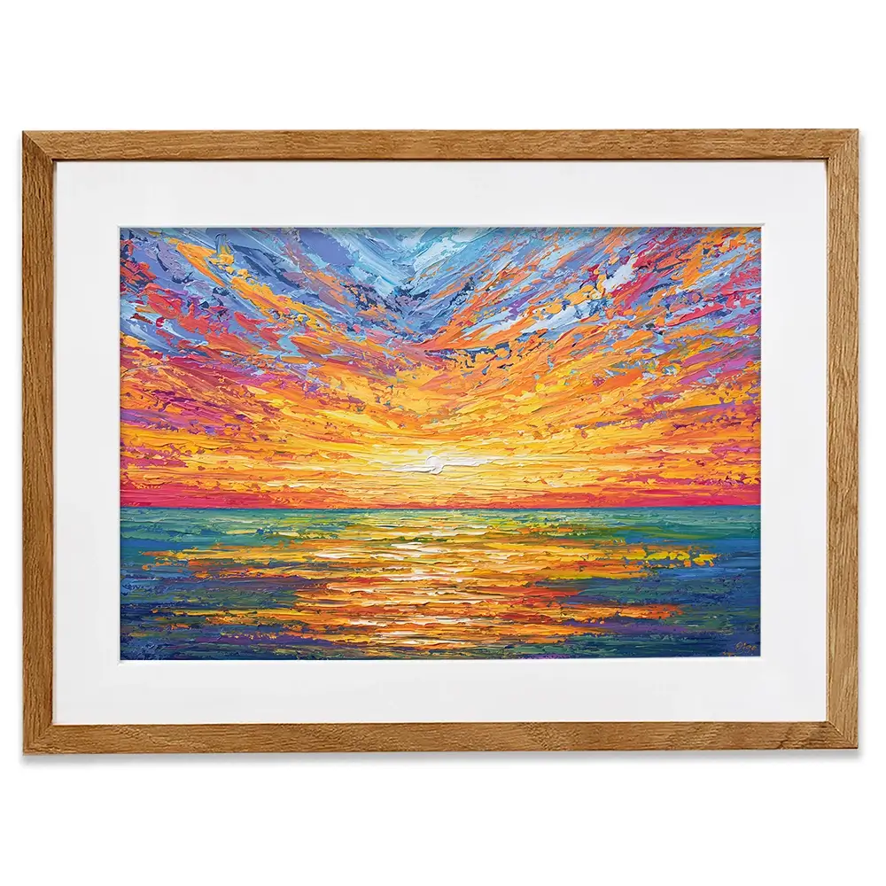 Glowing Sun Framed Art Print Glowing Sun Framed Art Print wall art product Olga Tkachyk