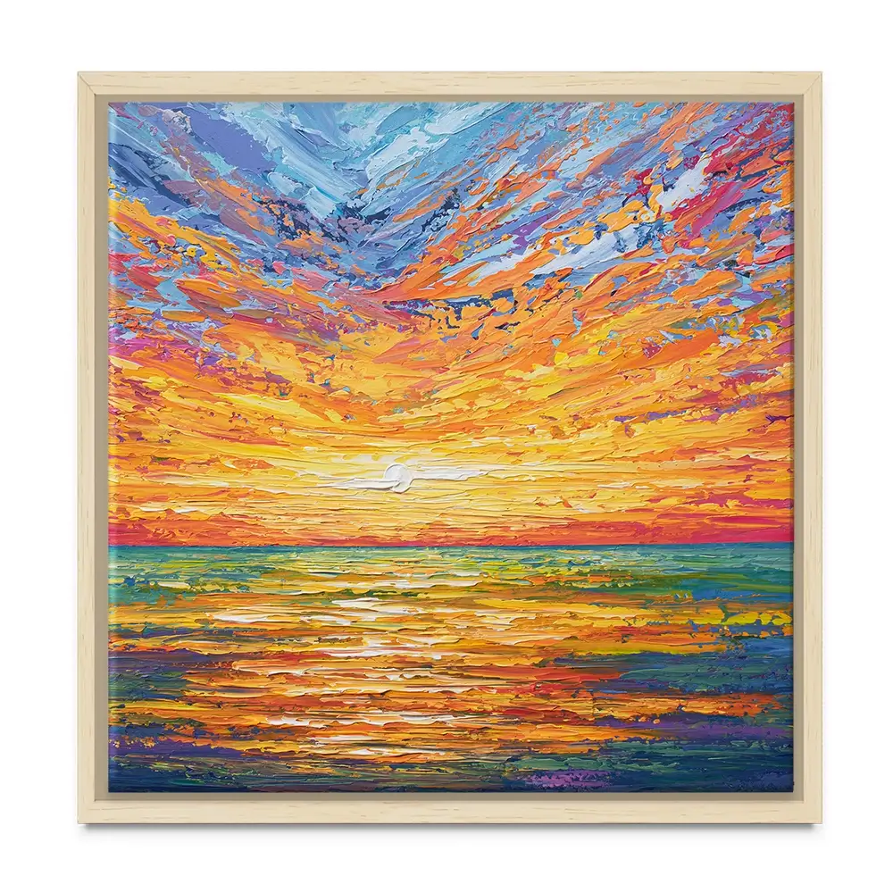 Glowing Sun Square Canvas Print Glowing Sun Square Canvas Print wall art product Olga Tkachyk