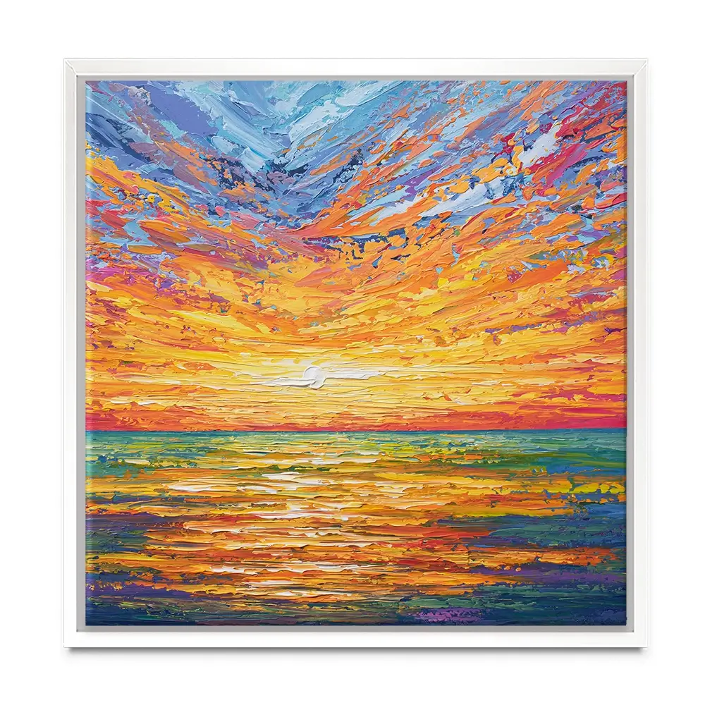 Glowing Sun Square Canvas Print Glowing Sun Square Canvas Print wall art product Olga Tkachyk