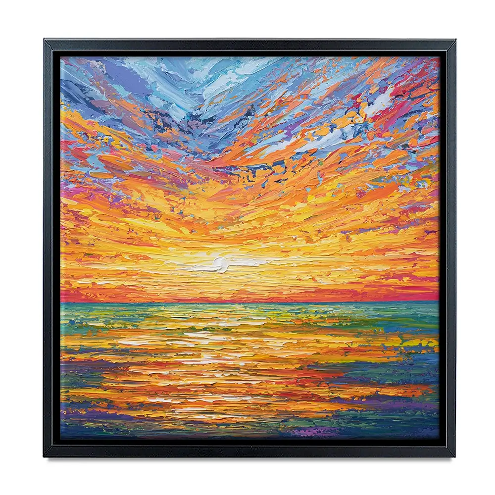 Glowing Sun Square Canvas Print Glowing Sun Square Canvas Print wall art product Olga Tkachyk