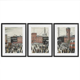 Going To Work Framed Art Print Trio Going To Work Framed Art Print Trio wall art product L.S.Lowry