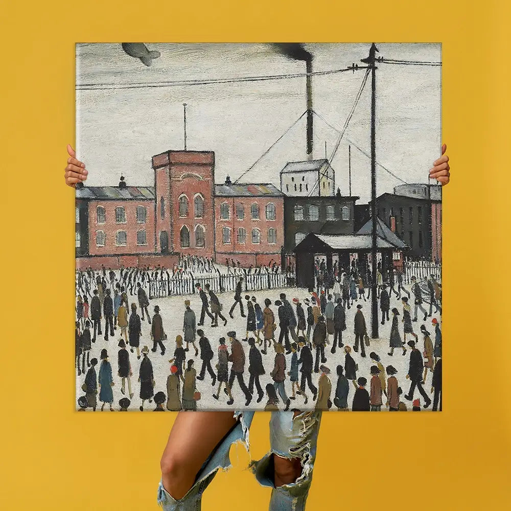 Going To Work Oversized Canvas Print Going To Work Oversized Canvas Print wall art product L.S.Lowry