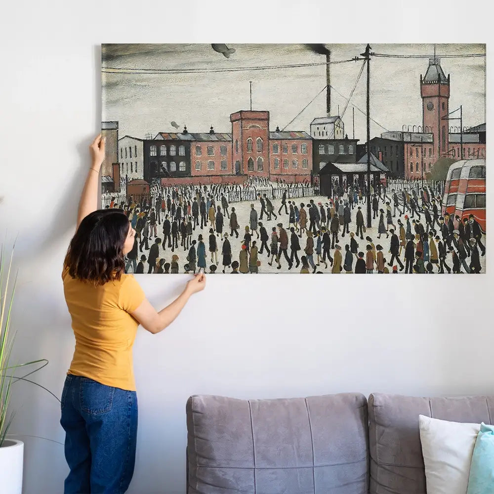 Going To Work Oversized Canvas Print Going To Work Oversized Canvas Print wall art product L.S.Lowry