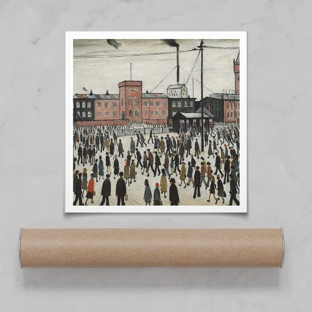 Going To Work Square Art Print Going To Work Square Art Print wall art product L.S.Lowry