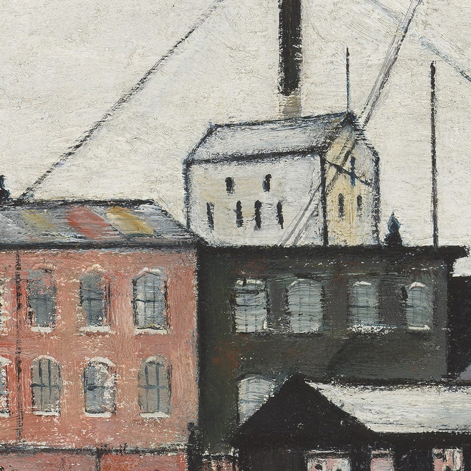 Going To Work Square Canvas Print wall art product L.S.Lowry