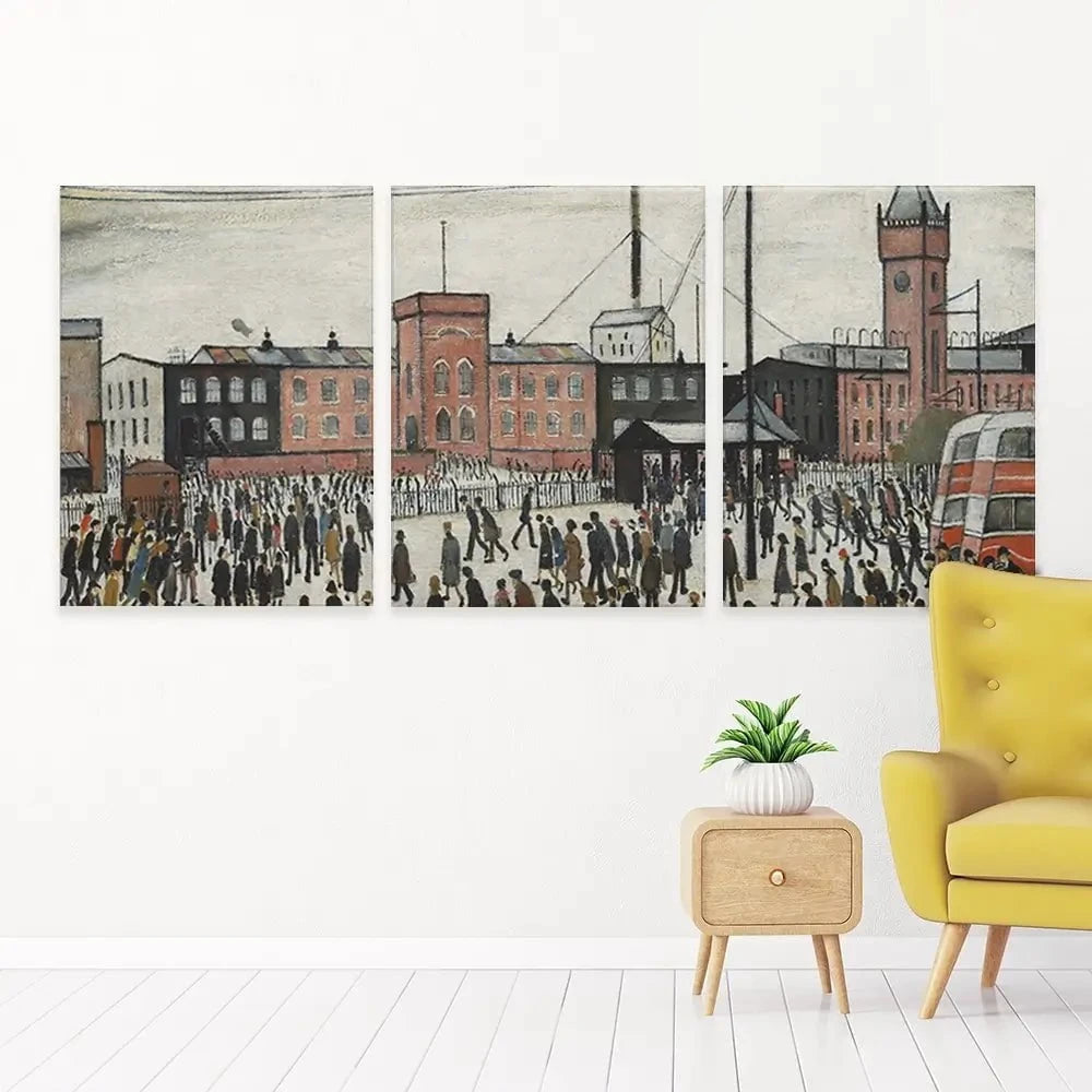 Going To Work Trio Canvas Print Going To Work Trio Canvas Print wall art product L.S.Lowry