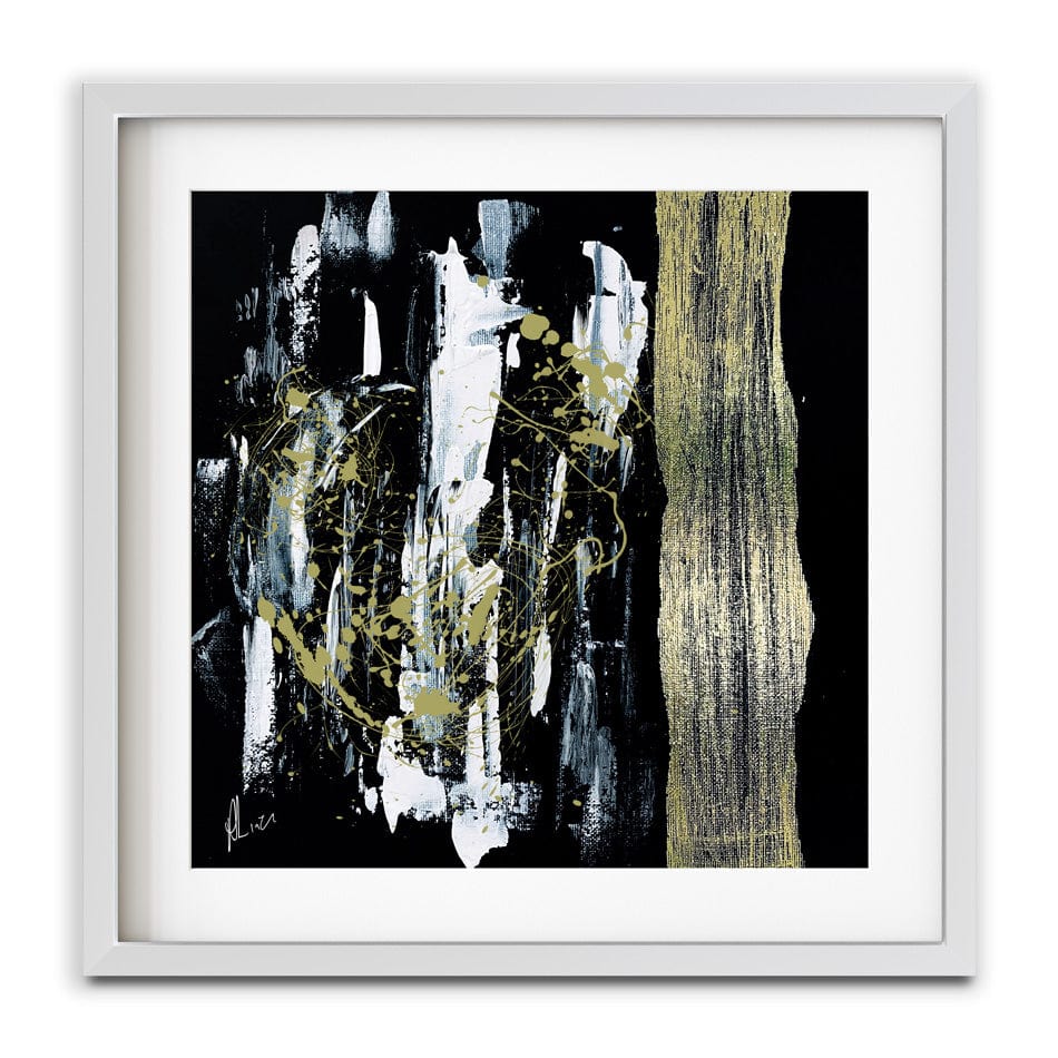 Gold Abstract Framed Art Print wall art product Aimee Linzi