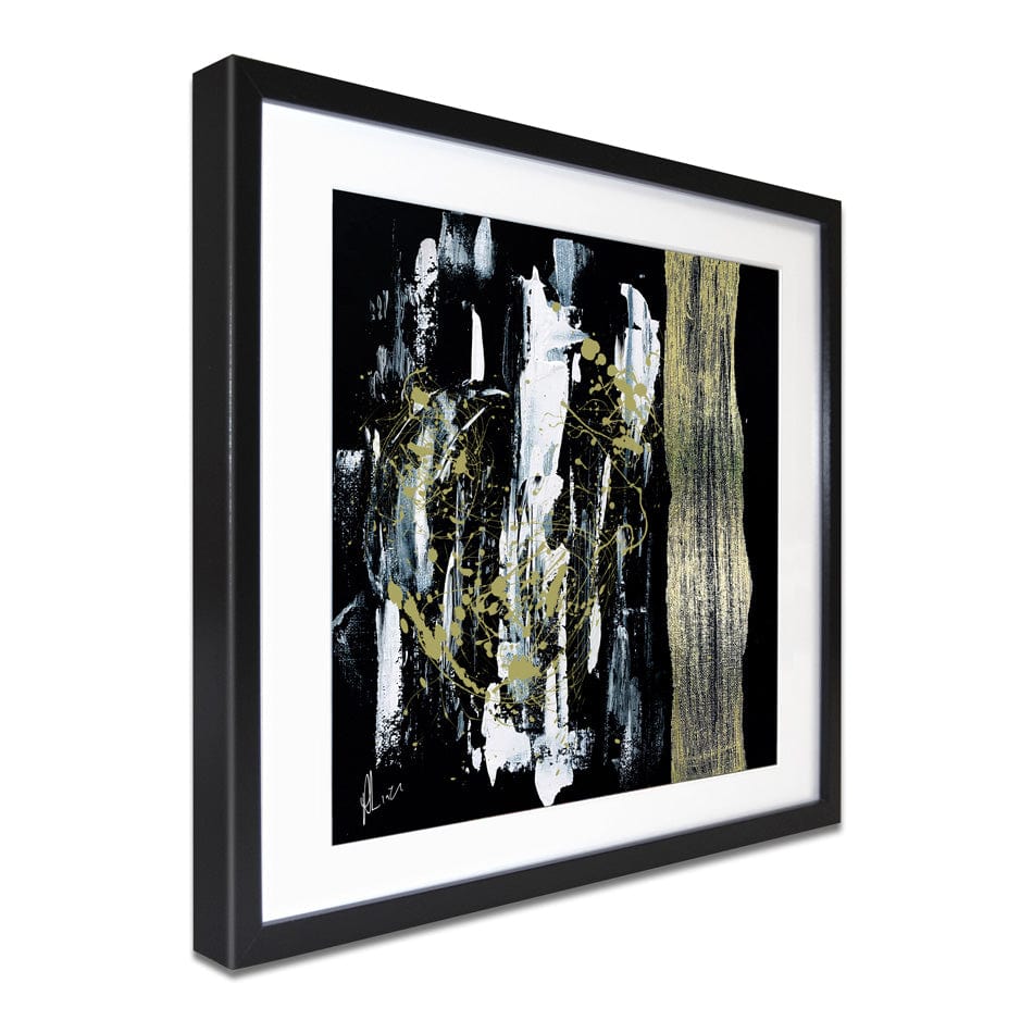 Gold Abstract Framed Art Print wall art product Aimee Linzi