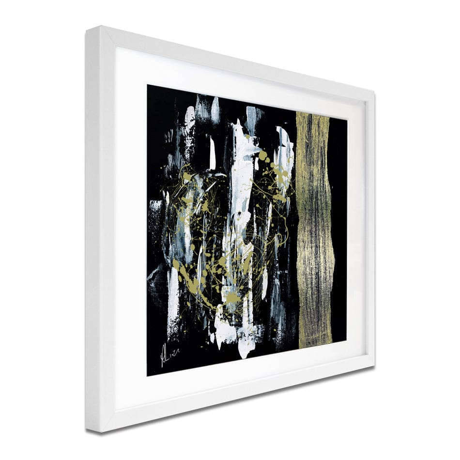 Gold Abstract Framed Art Print wall art product Aimee Linzi