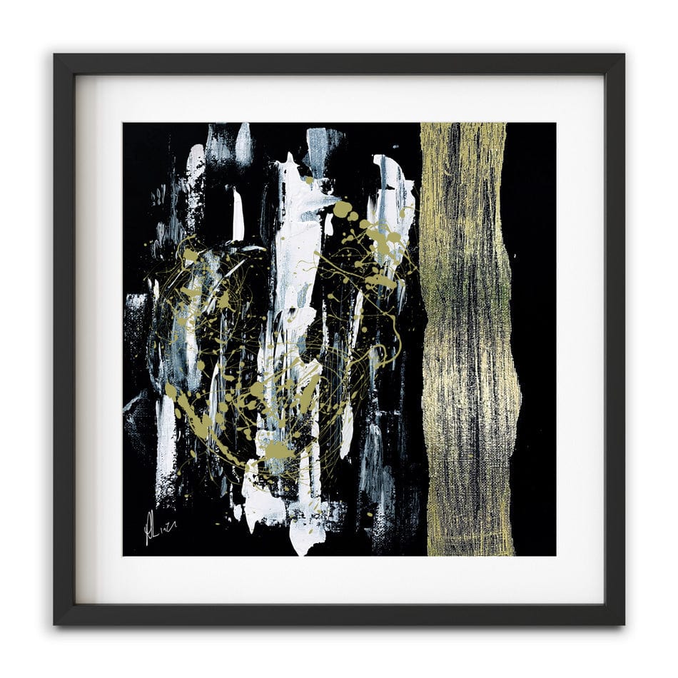 Gold Abstract Framed Art Print wall art product Aimee Linzi