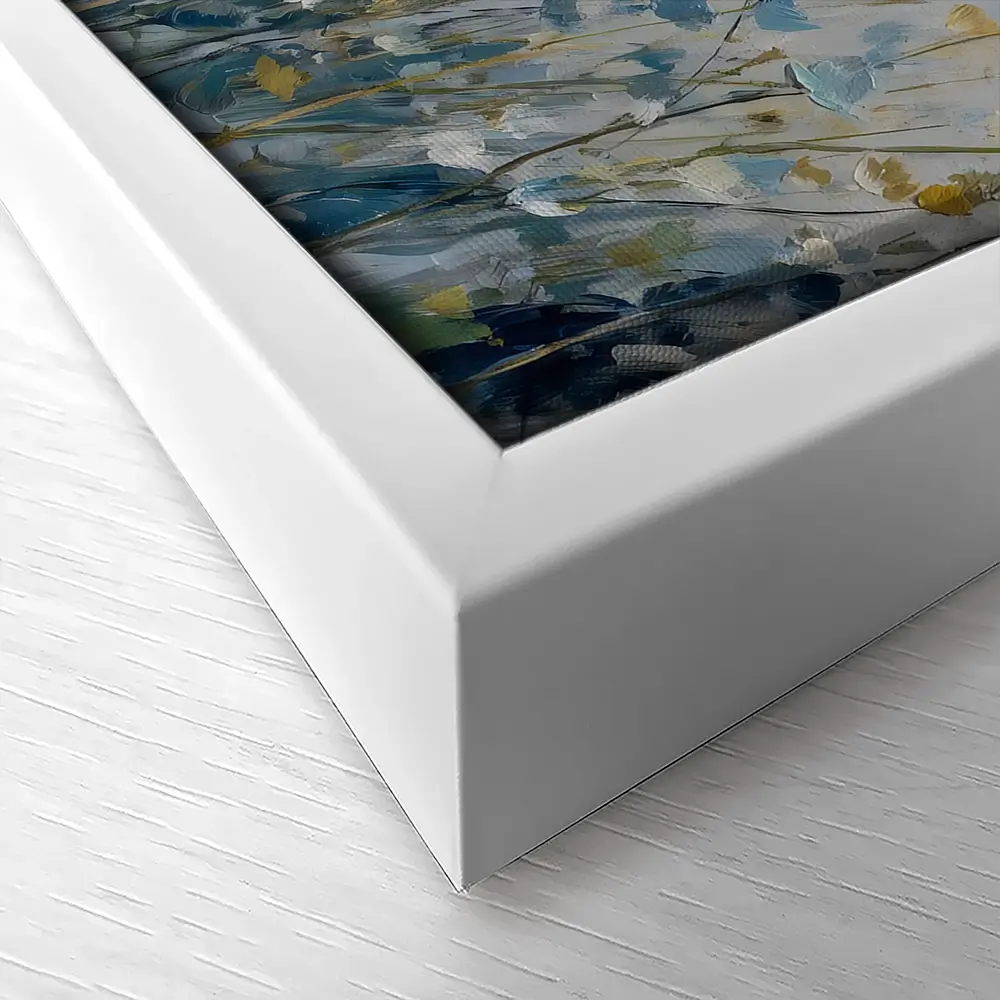 Gold And Blue Wildflowers 1 Canvas Print Gold And Blue Wildflowers 1 Canvas Print wall art product Petal Prints Design - Independent