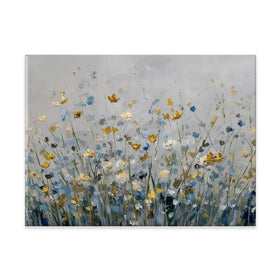 Gold And Blue Wildflowers 1 Canvas Print Gold And Blue Wildflowers 1 Canvas Print wall art product Petal Prints Design - Independent