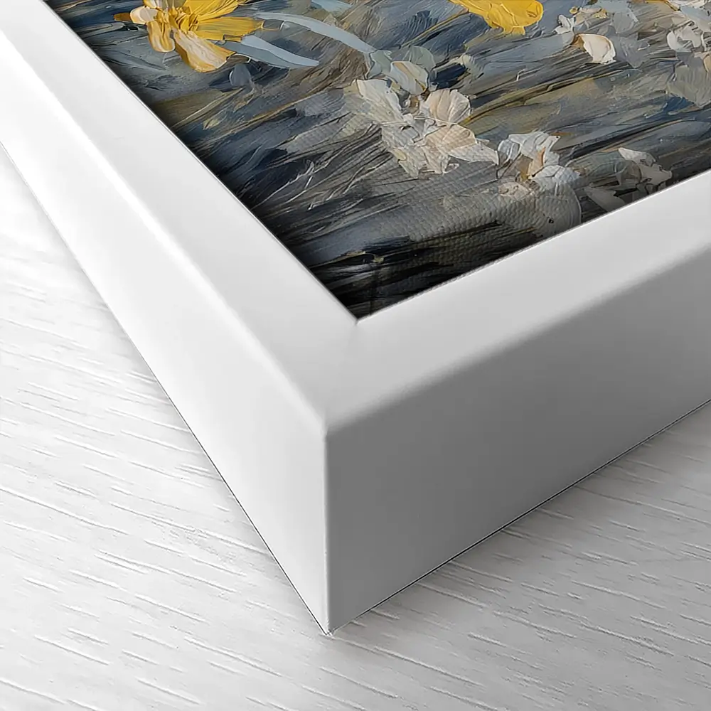 Gold And Blue Wildflowers 2 Canvas Print Gold And Blue Wildflowers 2 Canvas Print wall art product Petal Prints Design - Independent