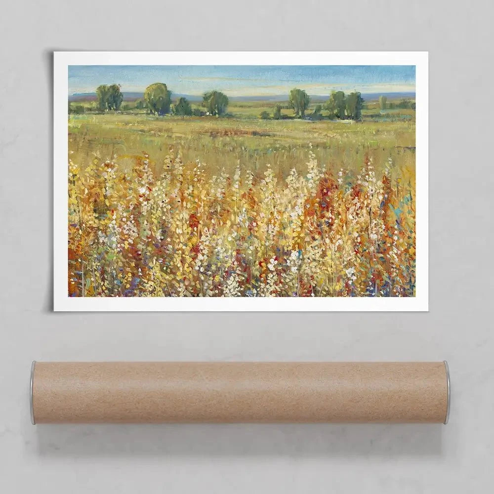 Gold And Red Field Art Print Gold And Red Field Art Print wall art product Tim O'Toole