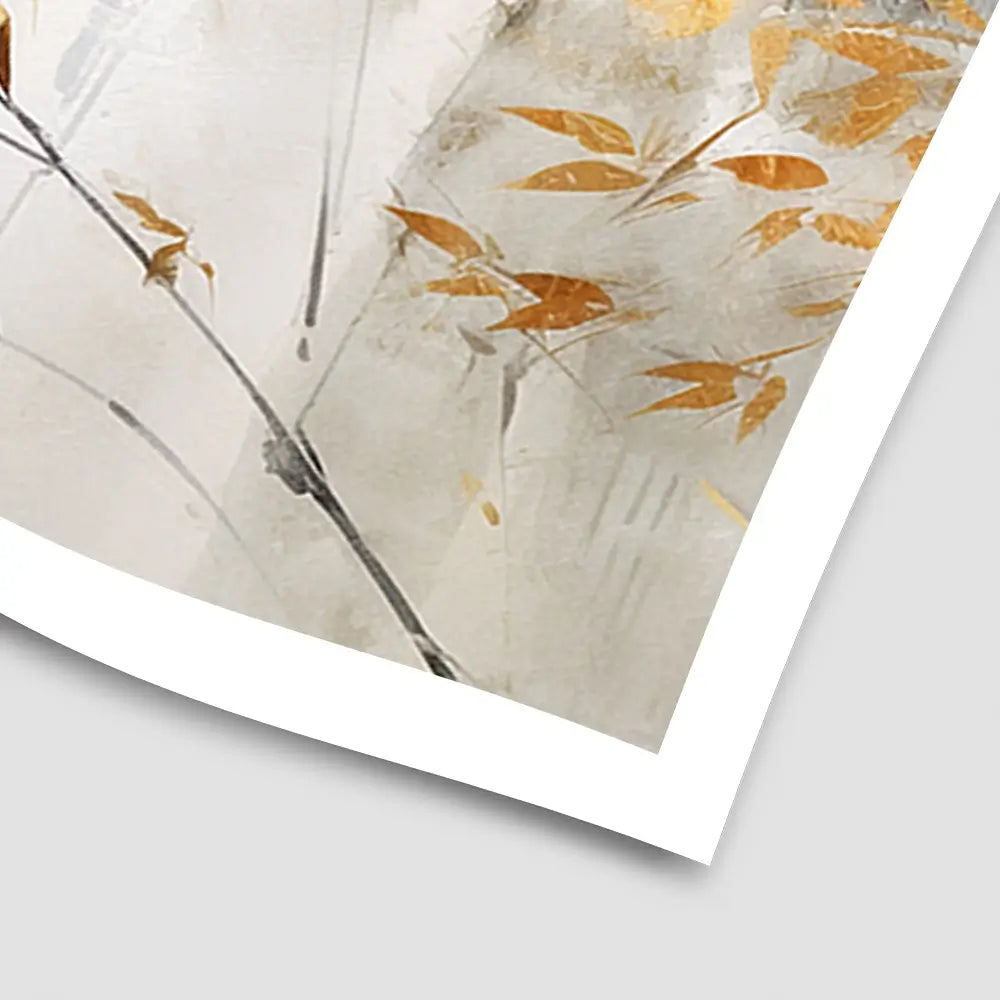 Gold Leaf Branches Art Print Gold Leaf Branches Art Print wall art product Art Print Shop