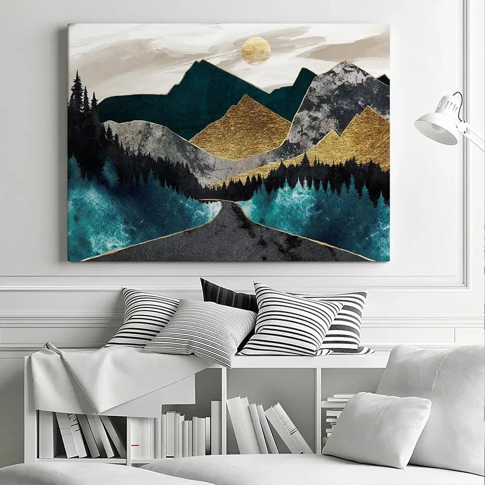 Gold Mountain Canvas Print Gold Mountain Canvas Print wall art product Svetlana Aleynikova