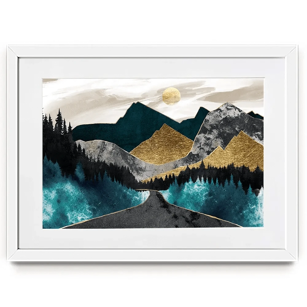 Gold Mountain Framed Art Print Gold Mountain Framed Art Print wall art product Svetlana Aleynikova