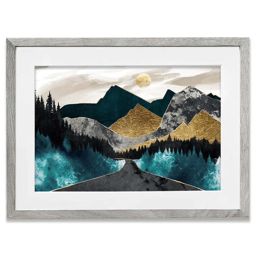 Gold Mountain Framed Art Print Gold Mountain Framed Art Print wall art product Svetlana Aleynikova