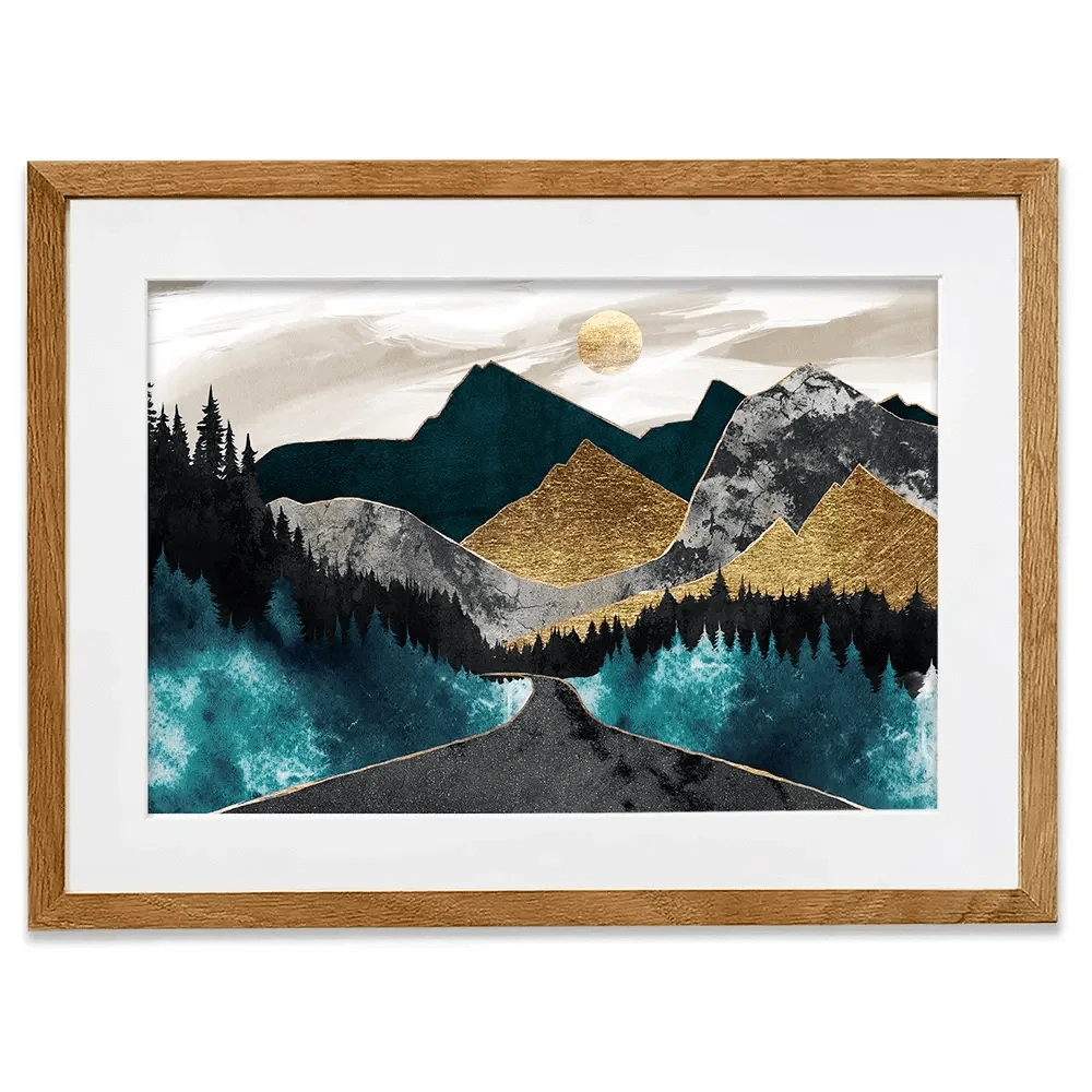 Gold Mountain Framed Art Print Gold Mountain Framed Art Print wall art product Svetlana Aleynikova