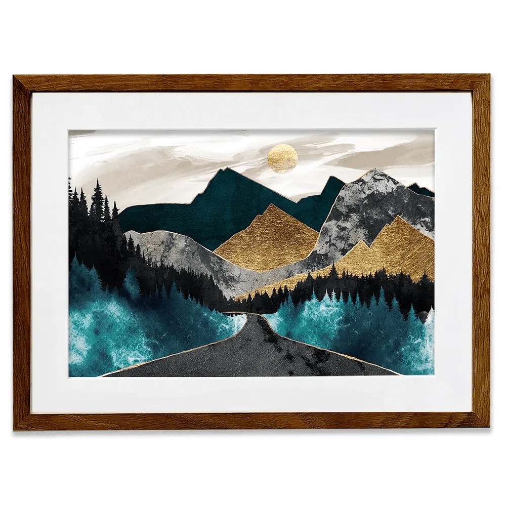 Gold Mountain Framed Art Print Gold Mountain Framed Art Print wall art product Svetlana Aleynikova