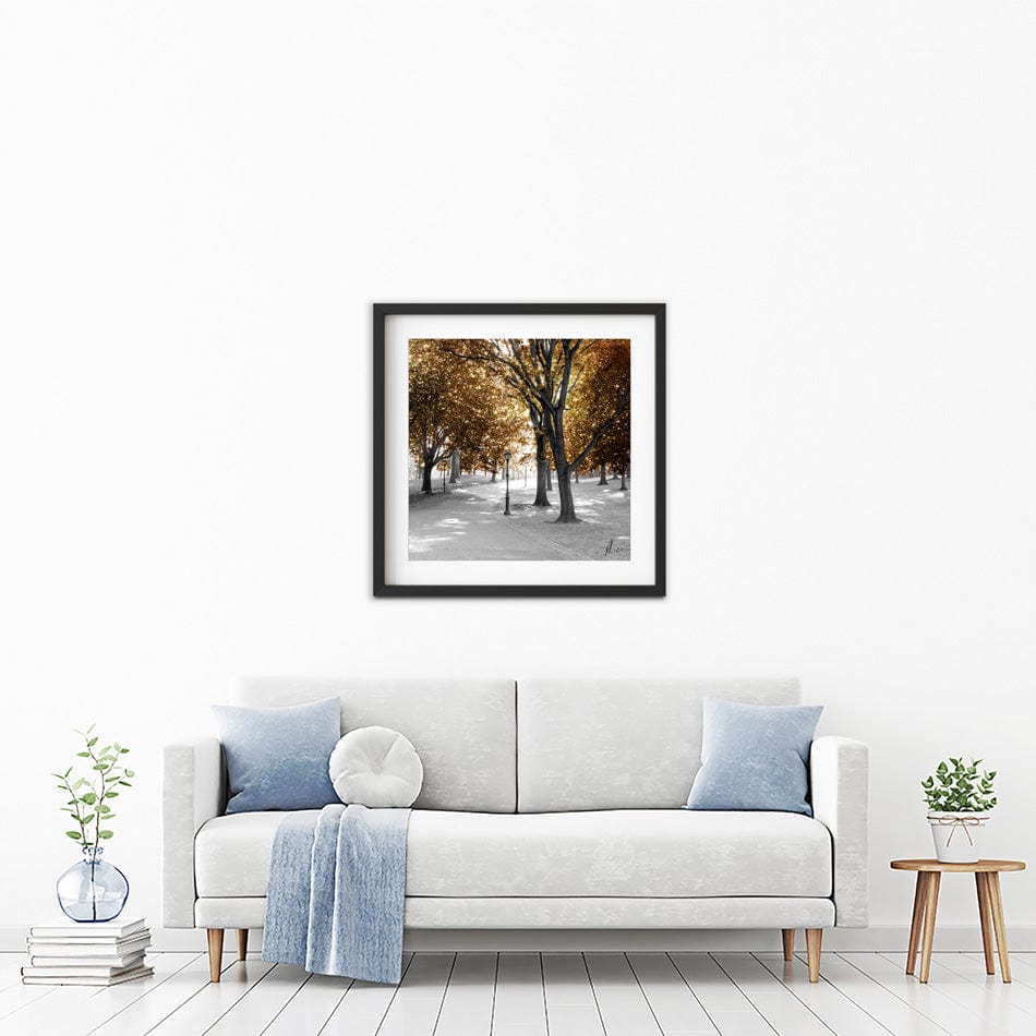 Gold Path Framed Art Print wall art product Aimee Linzi