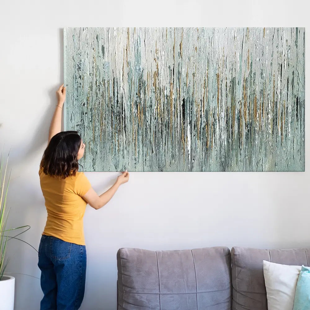 Gold Rain Oversized Canvas Print Gold Rain Oversized Canvas Print wall art product Art Print Shop