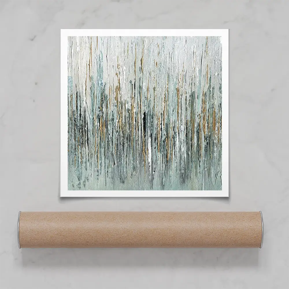 Gold Rain Square Art Print Gold Rain Square Art Print wall art product Svetlana Aleynikova