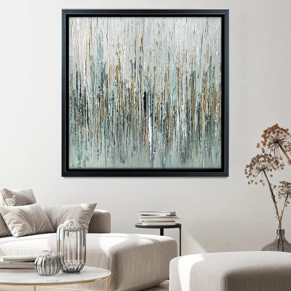 Gold Rain Square Canvas Print Gold Rain Square Canvas Print wall art product Svetlana Aleynikova