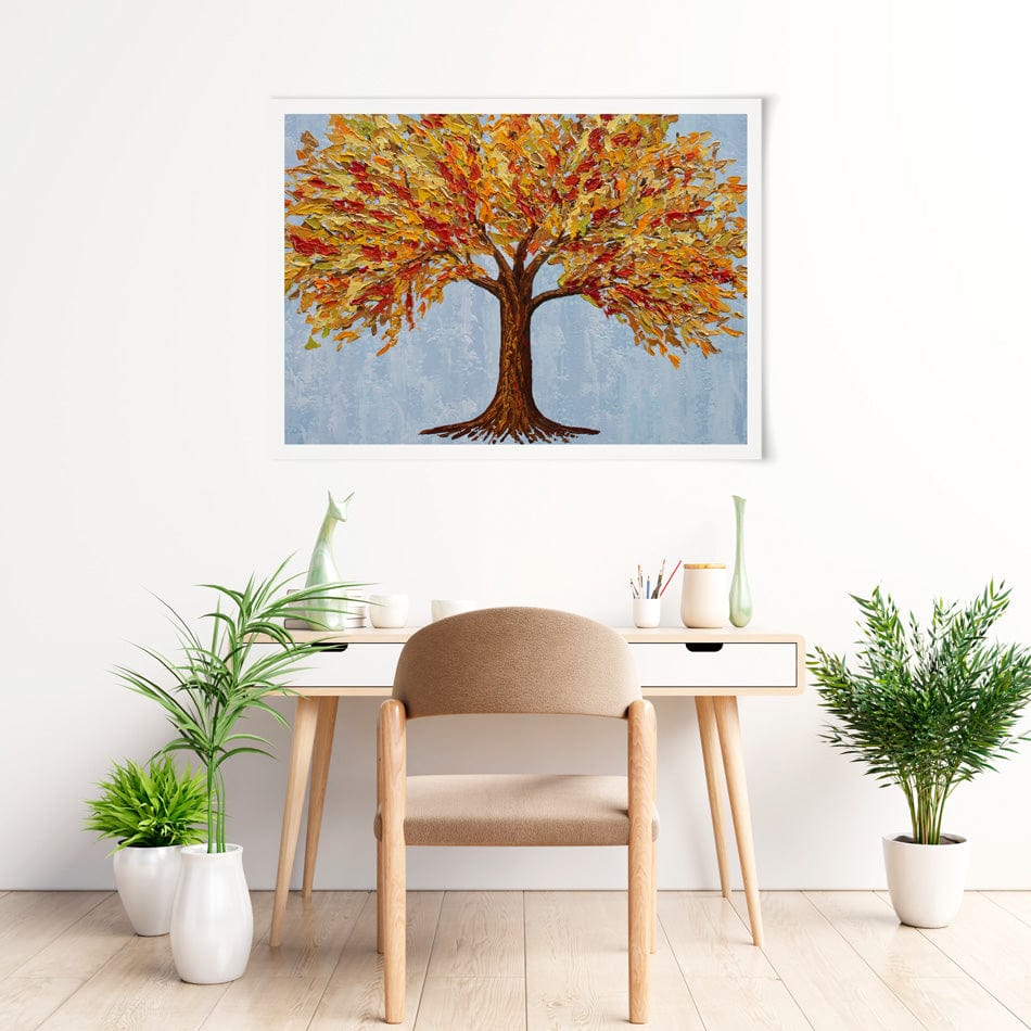 Golden Autumn Tree Art Print wall art product Olga Tkachyk
