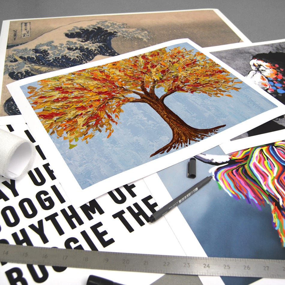 Golden Autumn Tree Art Print wall art product Olga Tkachyk