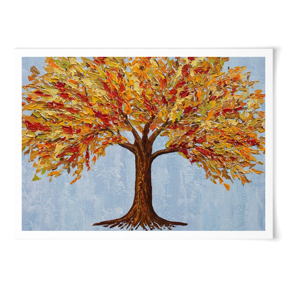 Golden Autumn Tree Art Print wall art product Olga Tkachyk