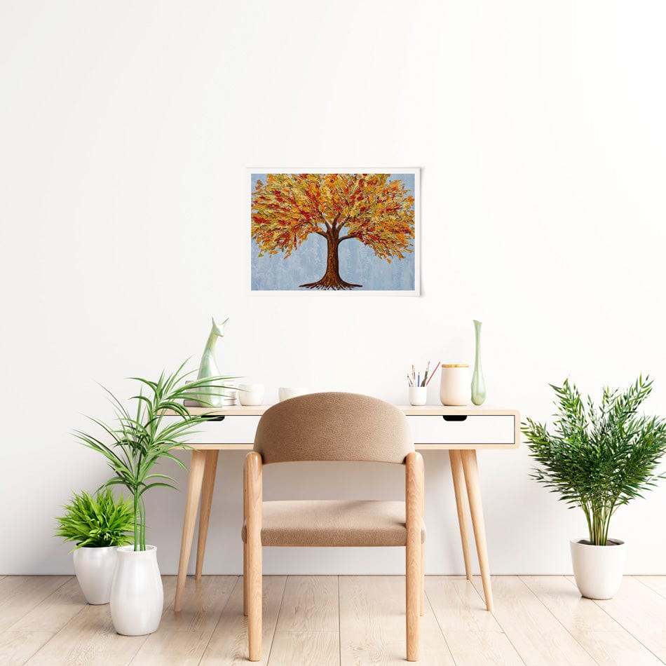 Golden Autumn Tree Art Print wall art product Olga Tkachyk