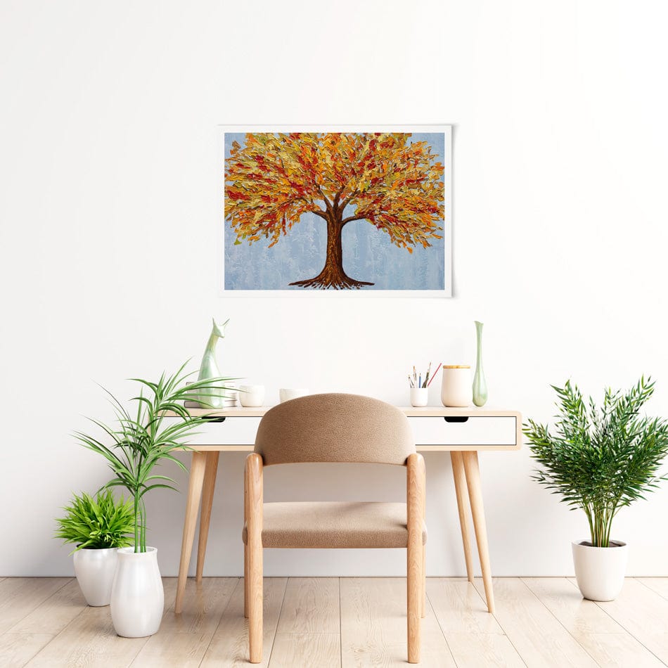 Golden Autumn Tree Art Print wall art product Olga Tkachyk